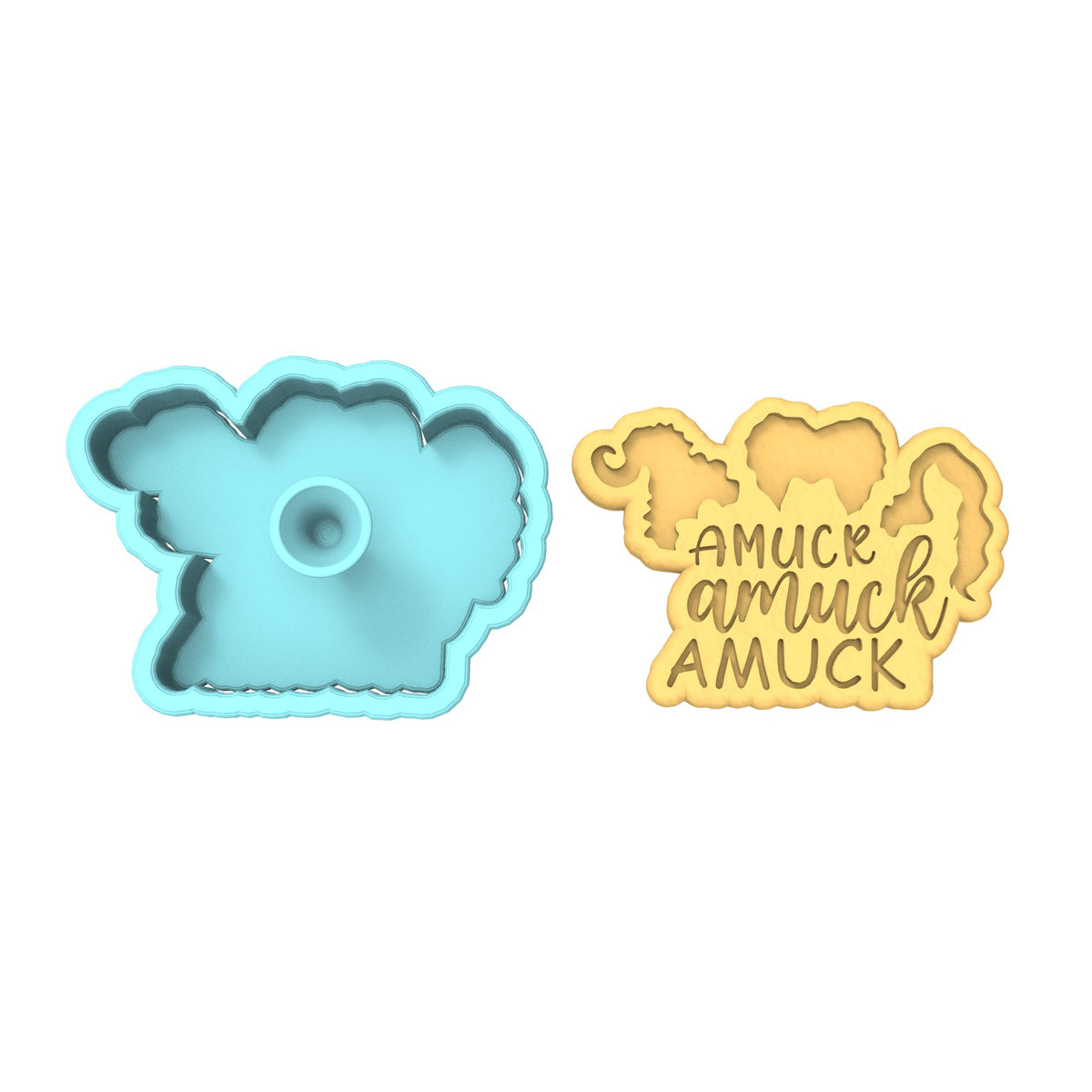 Amuck Amuck Amuck Cookie Cutter | Stamp | Stencil #1
