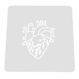 Anatomical Heart Cookie Cutter | Stamp | Stencil #2 Wedding / Baby / V Day Cookie Cutter Lady MINI - 2 Inches (5cm) Stencil ONLY 