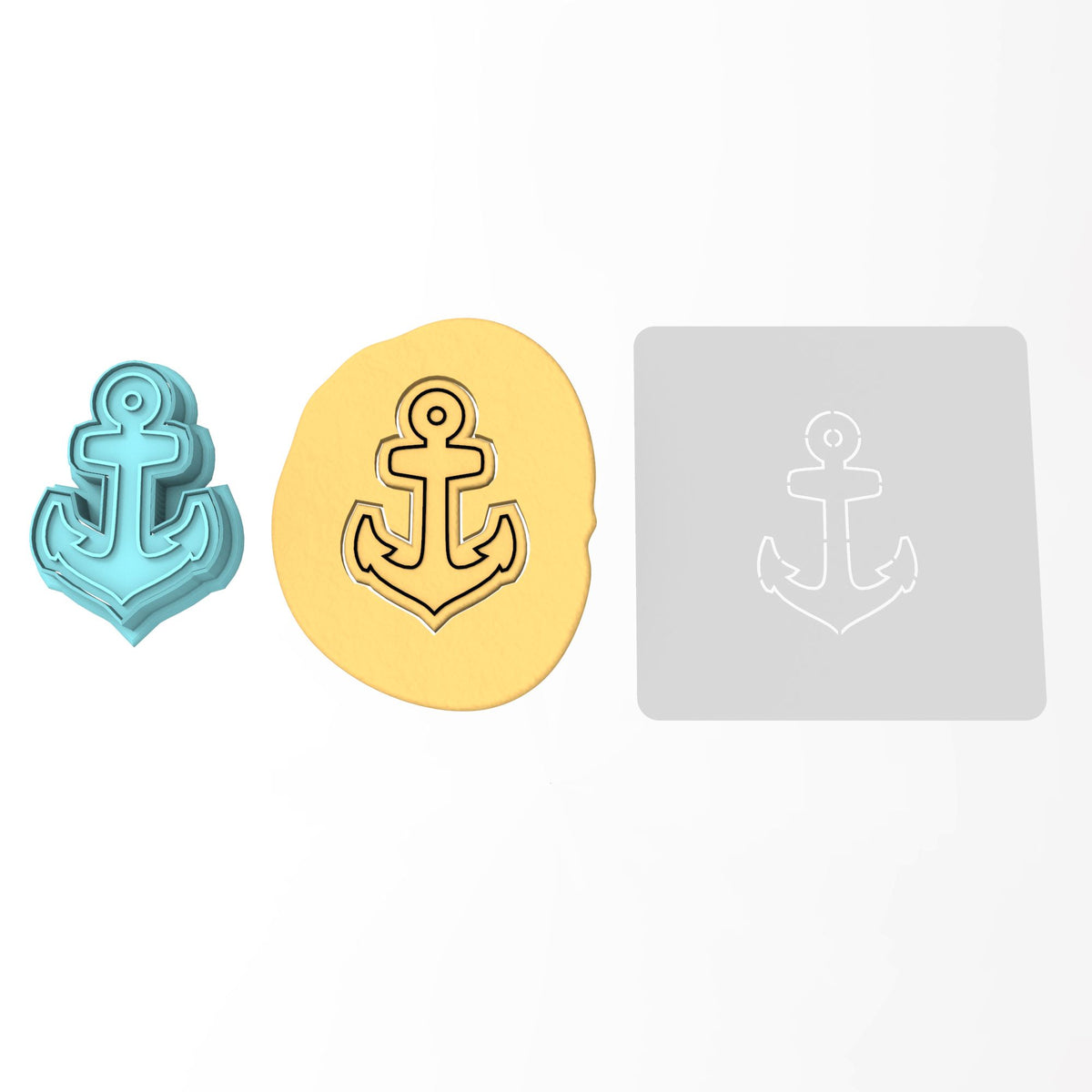 Anchor Cookie Cutter | Stamp | Stencil #1