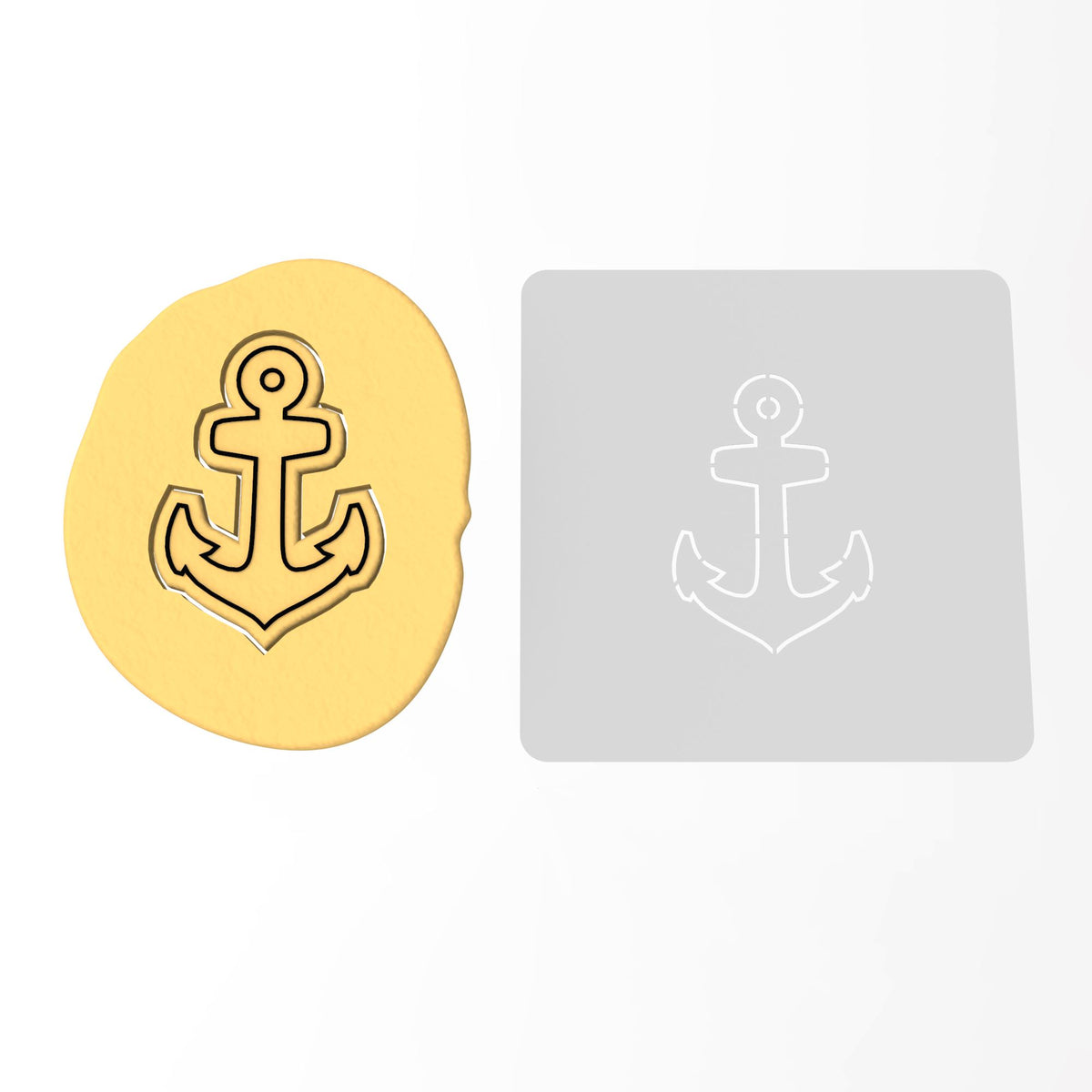 Anchor Cookie Cutter | Stamp | Stencil #1