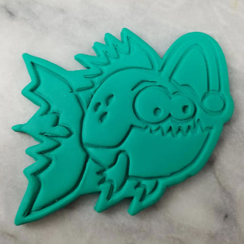 Angler Fish Cookie Cutter Stamp & Outline #1