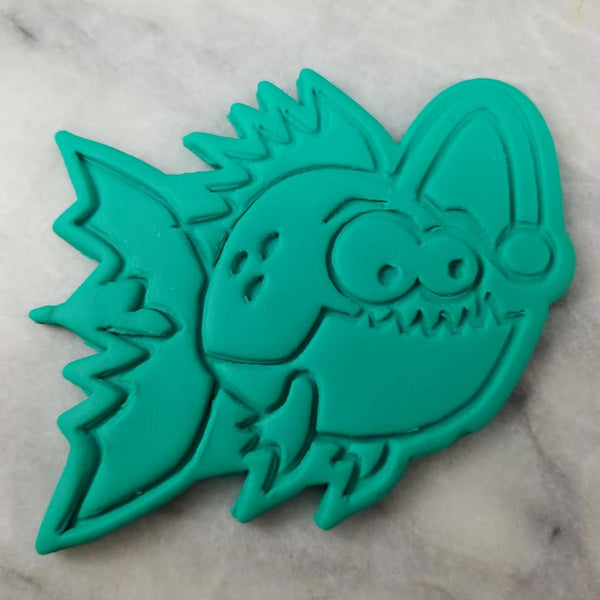 Angler Fish Cookie Cutter Stamp & Outline #1