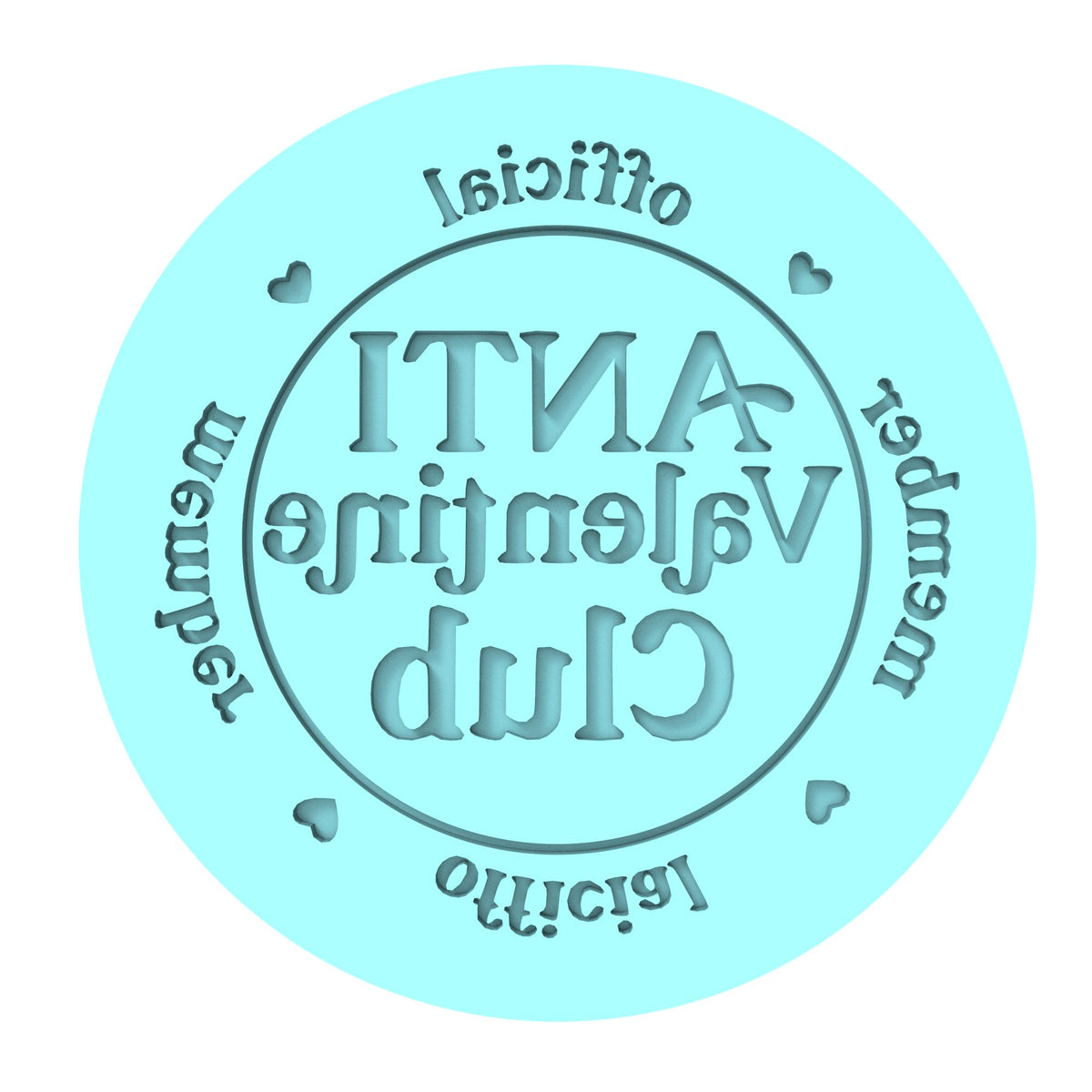 Anti Valentine Club Cookie Cutter | Stamp | Stencil #1 Wedding / Baby / V Day Cookie Cutter Lady MINI - 2 Inches (5cm) Debosser ONLY 