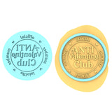 Anti Valentine Club Cookie Cutter | Stamp | Stencil #1 Wedding / Baby / V Day Cookie Cutter Lady MINI - 2 Inches (5cm) **BUNDLE** Cutter + Debosser 