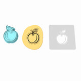 Apple Cookie Cutter | Stamp | Stencil #1
