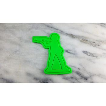 Army Man Soldier Cookie Cutter  Stamp & Outline #4