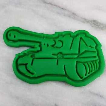 Army Tank Cookie Cutter  Stamp & Outline #1