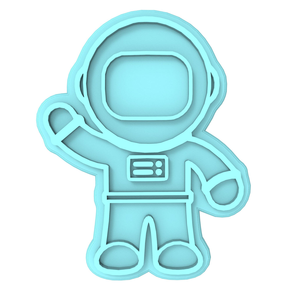 Astronaut Cookie Cutter | Stamp | Stencil #2 Wedding / Baby / V Day Cookie Cutter Lady MINI - 2 Inches (5cm) Stamp ONLY 