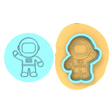 Astronaut Cookie Cutter | Stamp | Stencil #2 Wedding / Baby / V Day Cookie Cutter Lady MINI - 2 Inches (5cm) **BUNDLE** Cutter + Debosser 