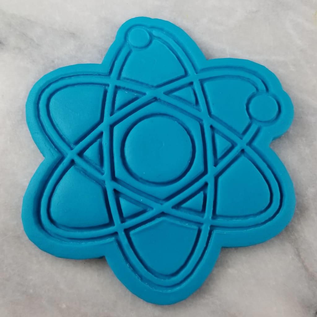 Atom Cookie Cutter Stamp & Outline #1