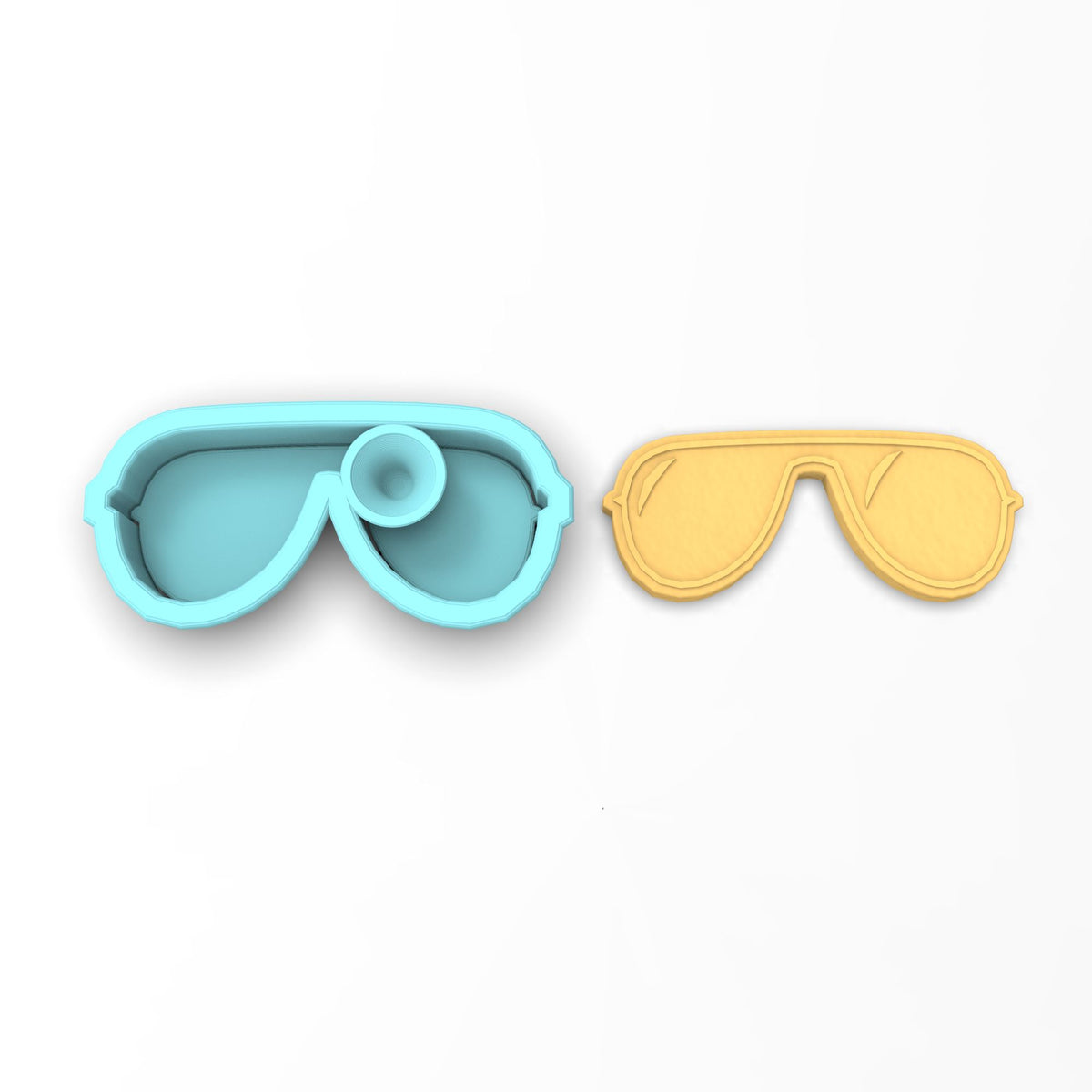 Aviator Glasses Cookie Cutter | Stamp | Stencil #1