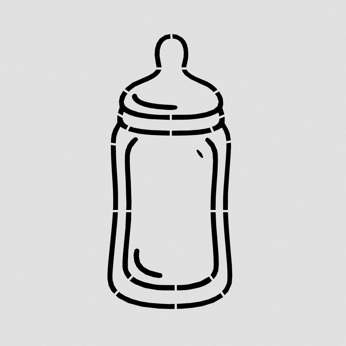 Baby Bottle Cookie Cutter | Stamp | Stencil #2