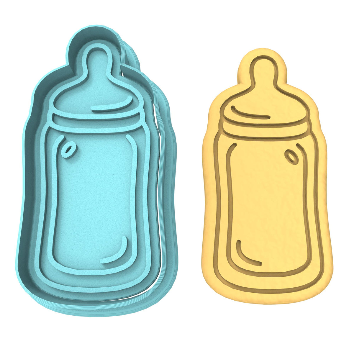 Baby Bottle Cookie Cutter | Stamp | Stencil #2