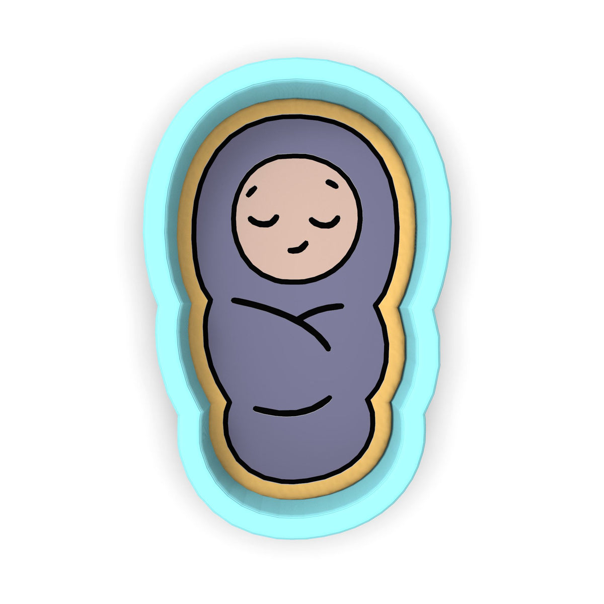 Baby Bundled Cookie Cutter | Stamp | Stencil #1