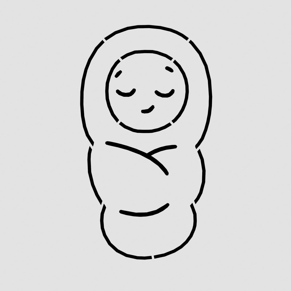 Baby Bundled Cookie Cutter | Stamp | Stencil #1