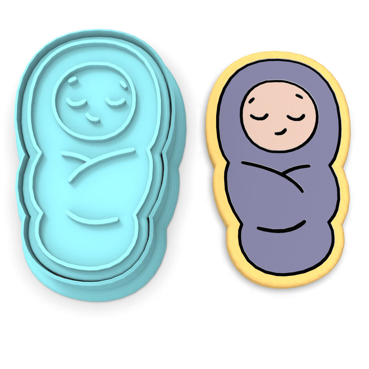 Baby Bundled Cookie Cutter | Stamp | Stencil #1