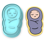 Baby Bundled Cookie Cutter | Stamp | Stencil #1