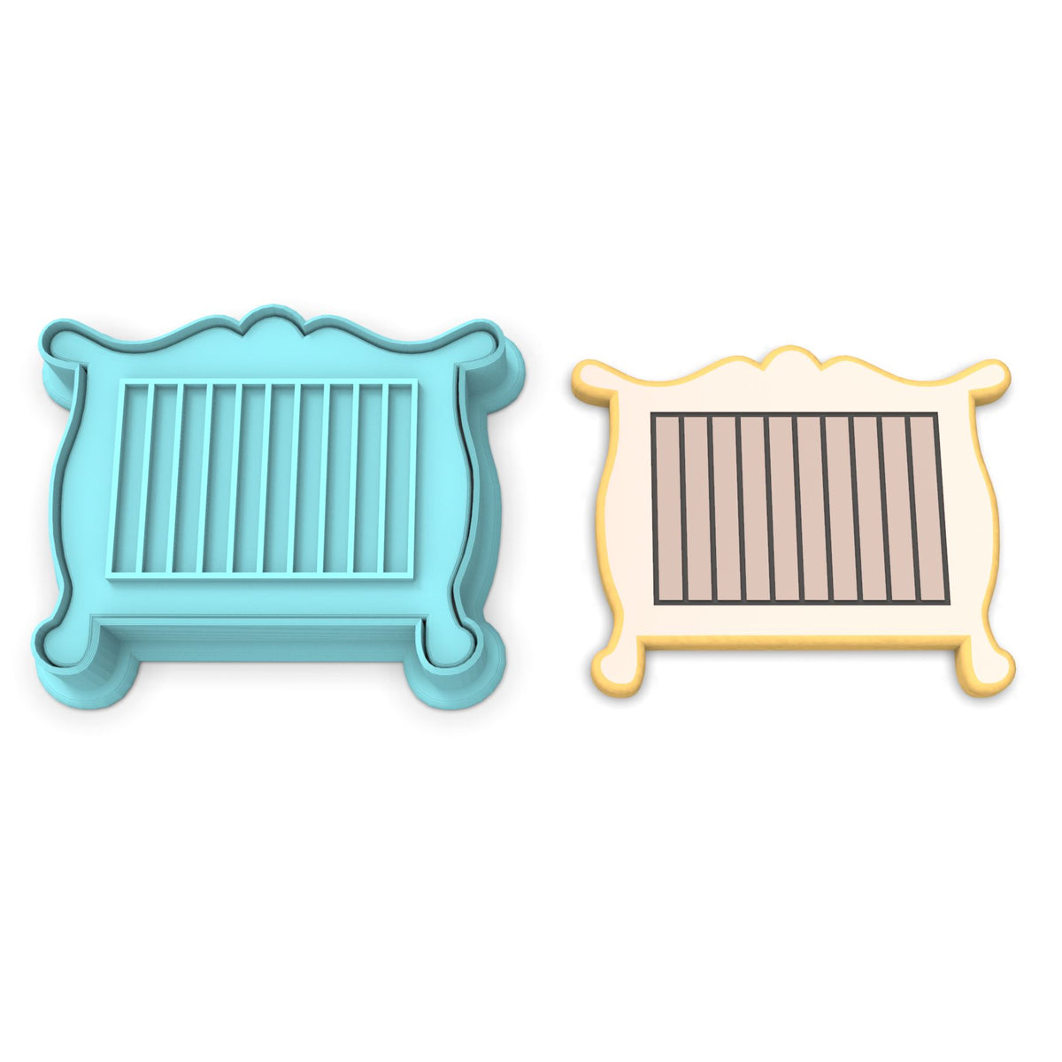 Baby Crib Cookie Cutter | Stamp | Stencil #1