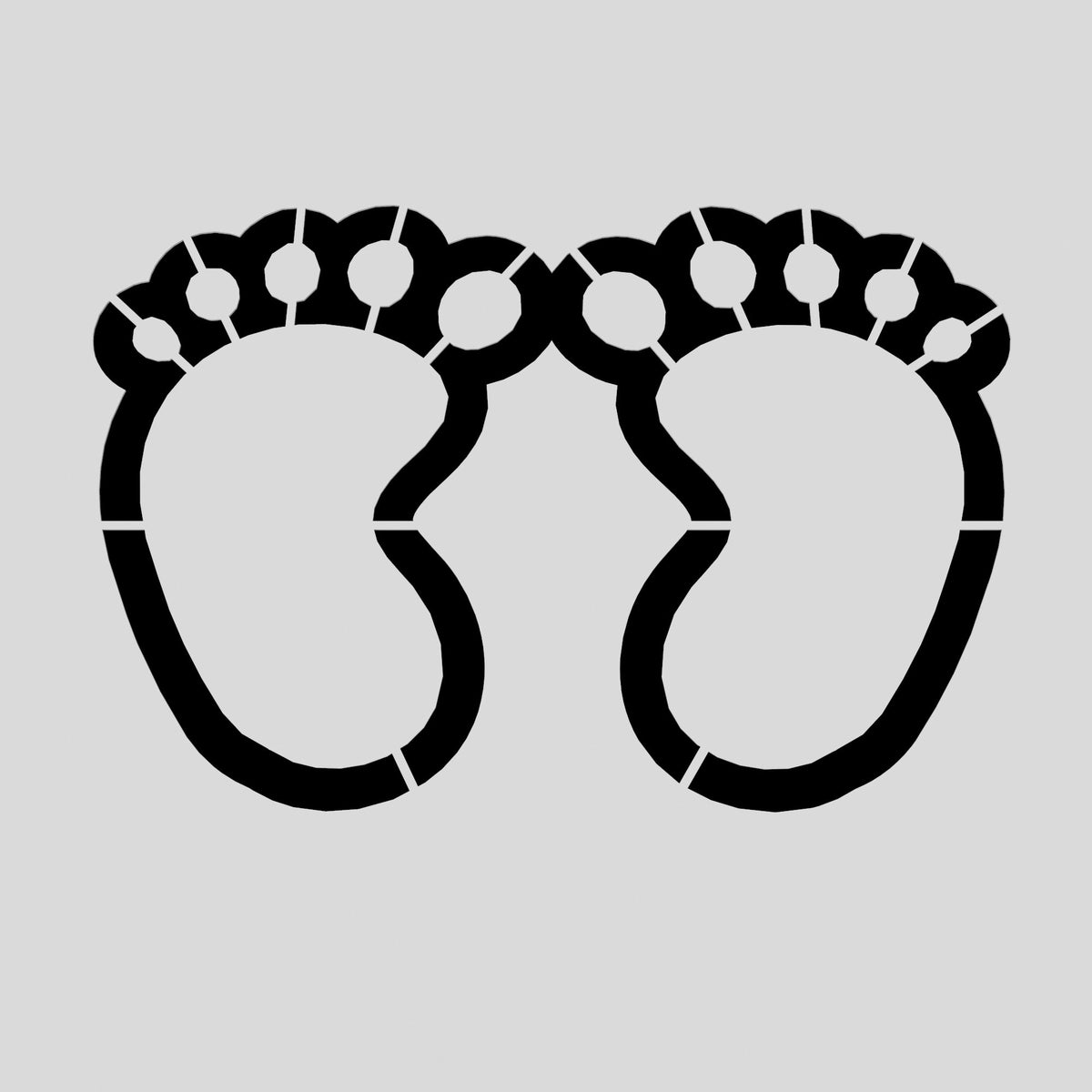 Baby Feet Cookie Cutter | Stamp | Stencil #1