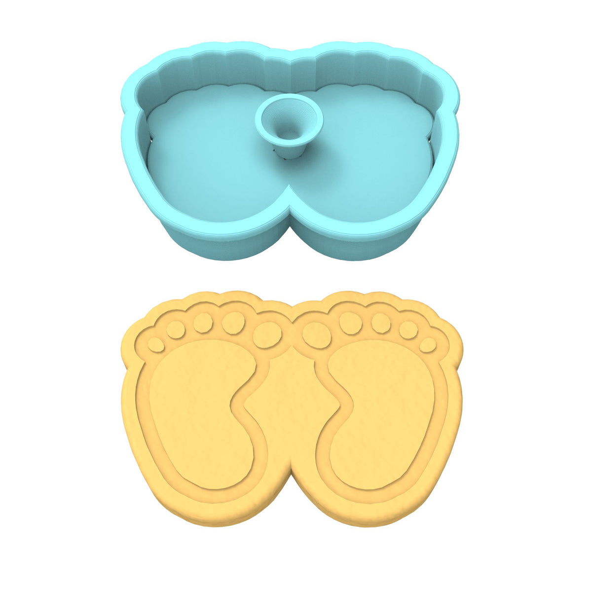 Baby Feet Cookie Cutter | Stamp | Stencil #1