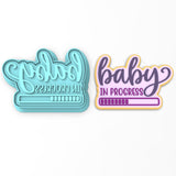 Baby in Progress Cookie Cutter | Stamp | Stencil #1