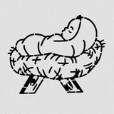 Baby Jesus Cookie Cutter | Stamp | Stencil #1