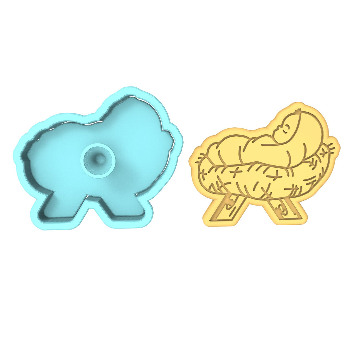 Baby Jesus Cookie Cutter | Stamp | Stencil #1