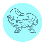 Baby Jesus Cookie Cutter | Stamp | Stencil #1 Xmas / Winter / NYE Cookie Cutter Lady MINI - 2 Inches (5cm) Debosser ONLY 