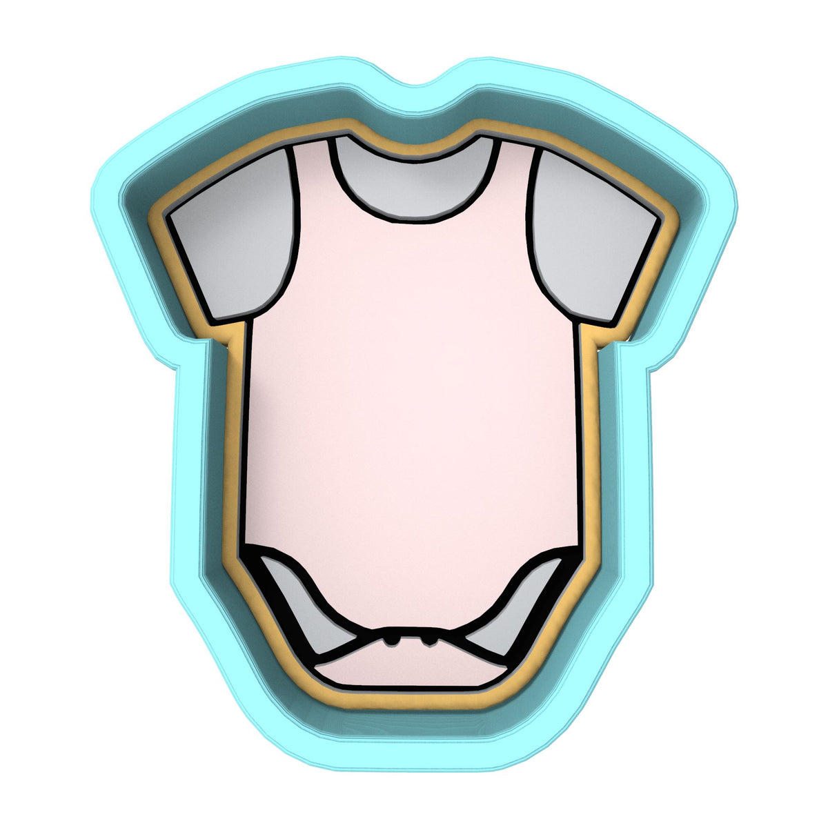 Baby Onesie Cookie Cutter | Stamp | Stencil #1
