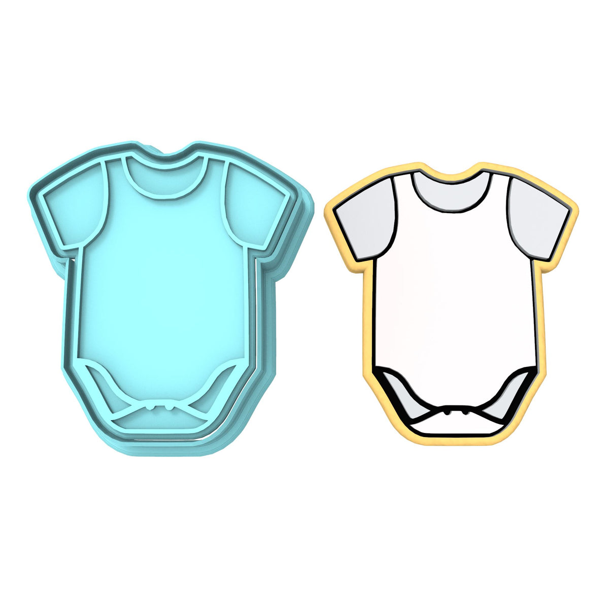 Baby Onesie Cookie Cutter | Stamp | Stencil #1