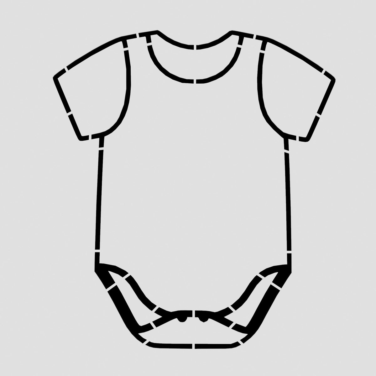 Baby Onesie Cookie Cutter | Stamp | Stencil #1