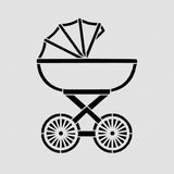 Baby Stroller Cookie Cutter | Stamp | Stencil #1
