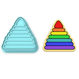 Baby Toy Stacked Rings Cookie Cutter | Stamp | Stencil #1