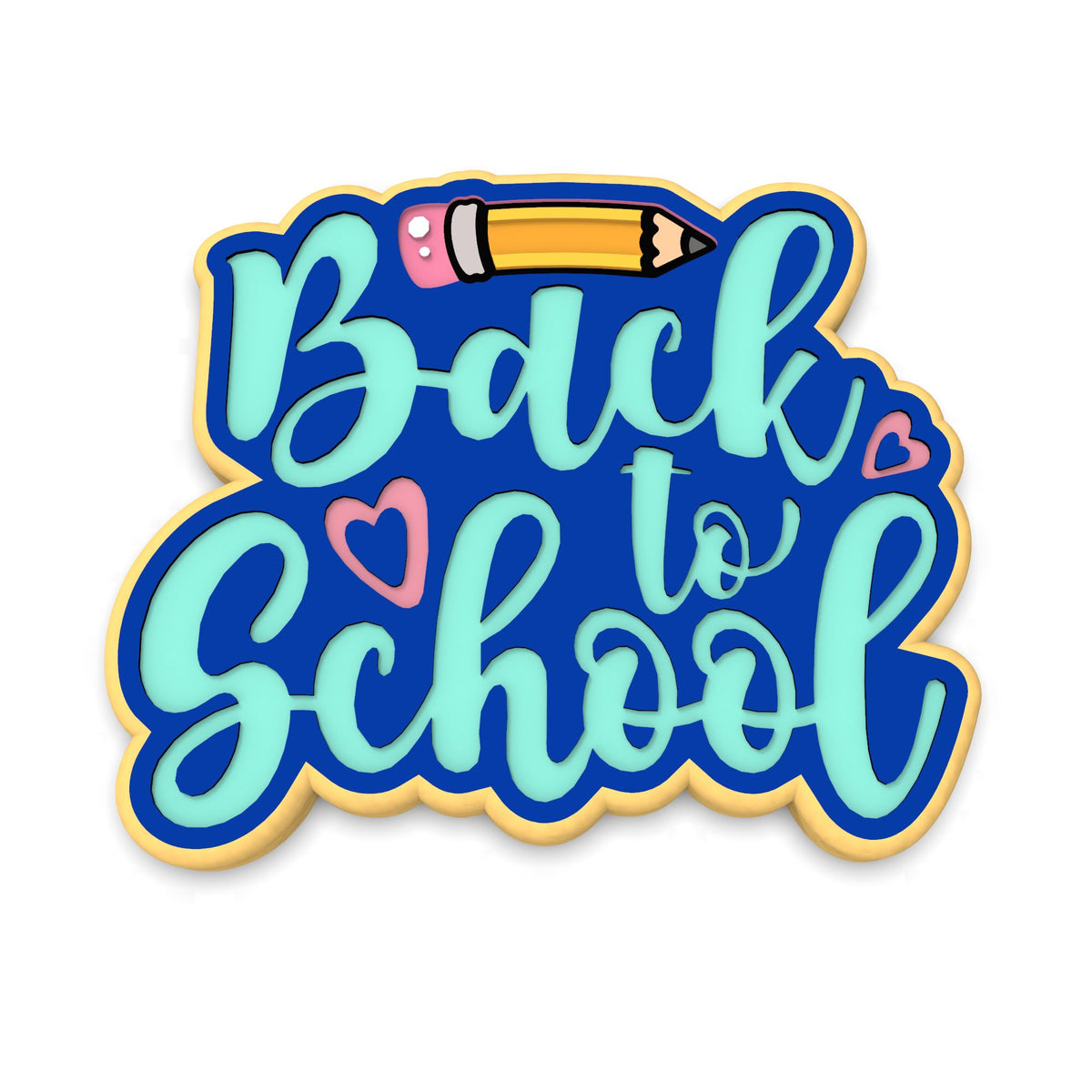 Back to School Cookie Cutter | Stamp | Stencil #3