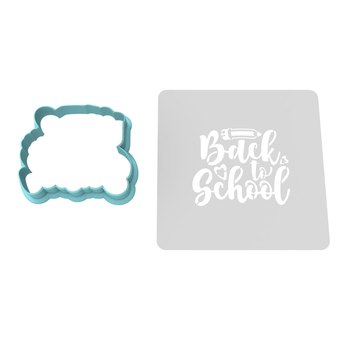 Back to School Cookie Cutter | Stamp | Stencil #3