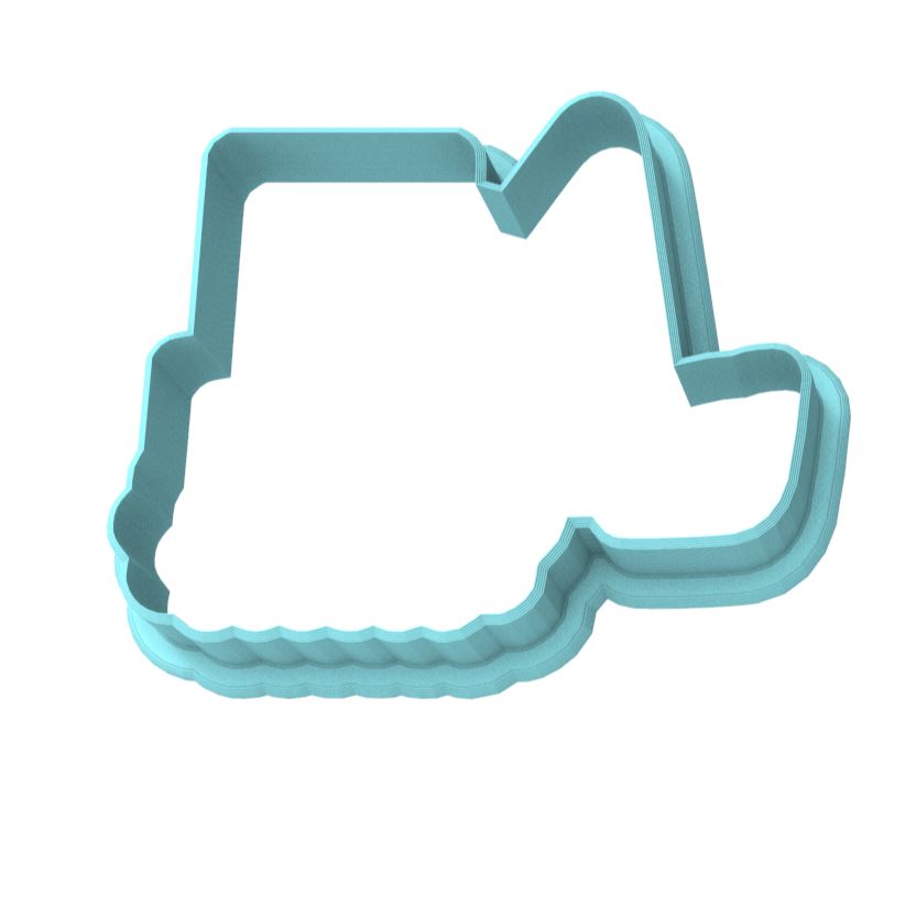 Backho Cookie Cutter | Stamp | Stencil #1