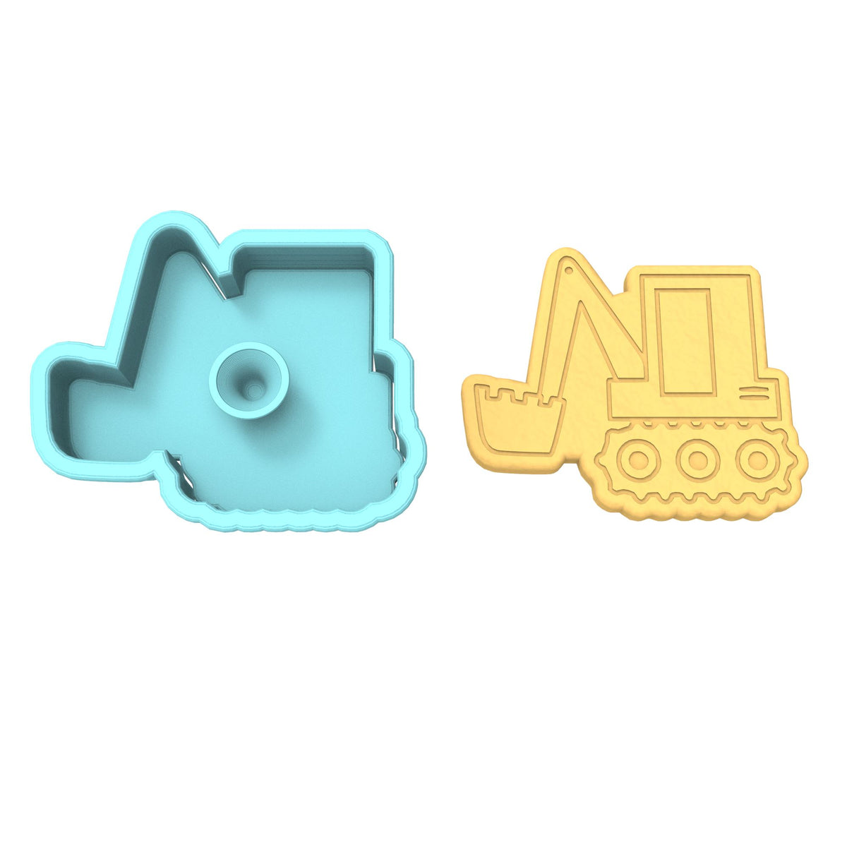 Backho Cookie Cutter | Stamp | Stencil #1