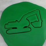 Backhoe Tractor Cookie Cutter Outline - Comic Book / Vehicles