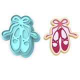 Ballet Shoes Cookie Cutter | Stamp | Stencil #1 Girly / Dolls / Princess Cookie Cutter Lady 2 Inch Small Cupcake Cutter + Stamp No