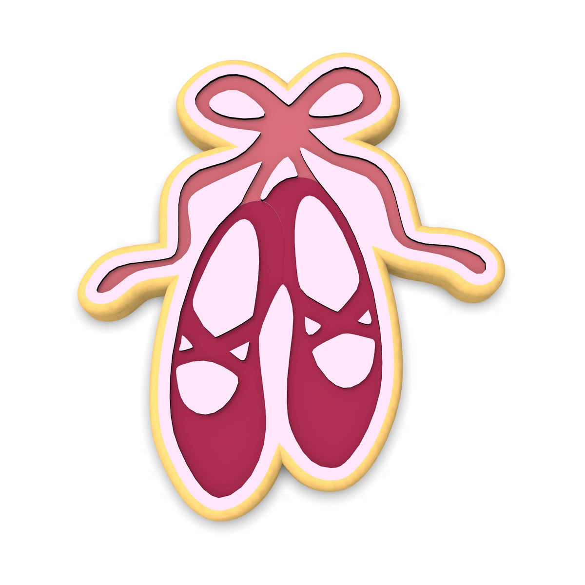 Ballet Shoes Cookie Cutter | Stamp | Stencil #1 Girly / Dolls / Princess Cookie Cutter Lady 