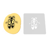Ballet Shoes Cookie Cutter | Stamp | Stencil #1 Girly / Dolls / Princess Cookie Cutter Lady 2 Inch Small Cupcake Stamp Only Yes