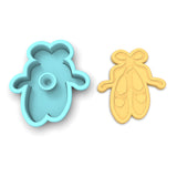 Ballet Shoes Cookie Cutter | Stamp | Stencil #1 Girly / Dolls / Princess Cookie Cutter Lady 