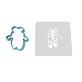 Ballet Shoes Cookie Cutter | Stamp | Stencil #1 Girly / Dolls / Princess Cookie Cutter Lady 2 Inch Small Cupcake Cutter Only Yes