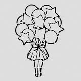 Balloon Girl Cookie Cutter | Stamp | Stencil #1