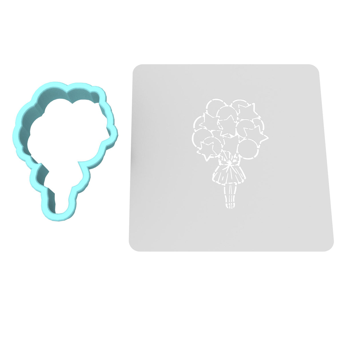 Balloon Girl Cookie Cutter | Stamp | Stencil #1