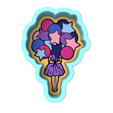 Balloon Girl Cookie Cutter | Stamp | Stencil #1