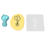 Balloon with Gift Cookie Cutter | Stamp | Stencil #1