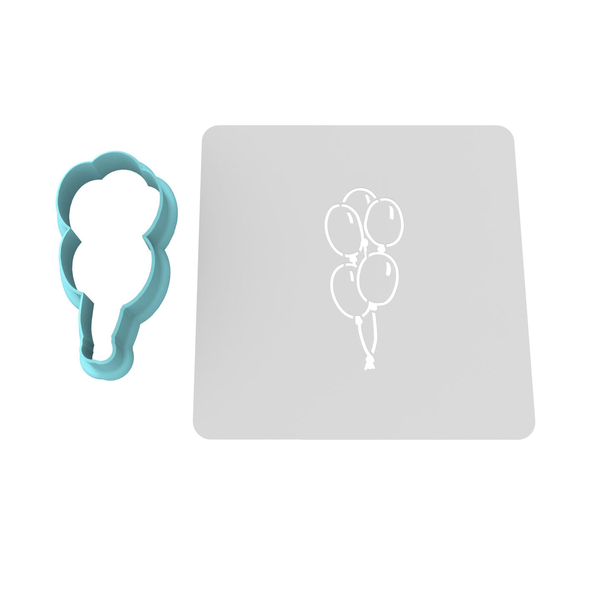 Balloons Cookie Cutter | Stamp | Stencil #1