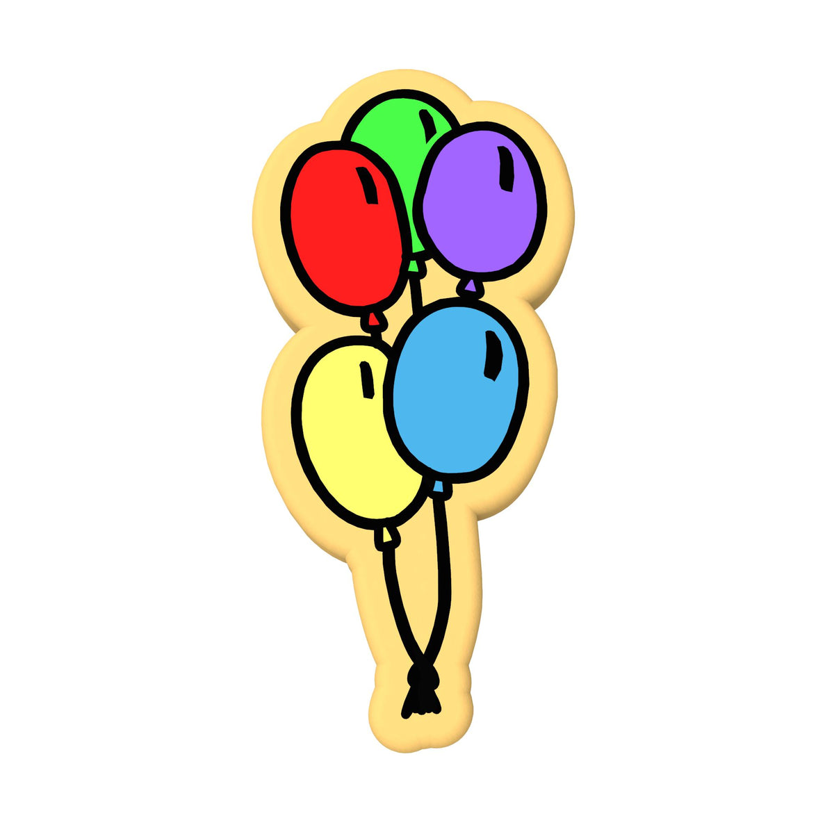 Balloons Cookie Cutter | Stamp | Stencil #1
