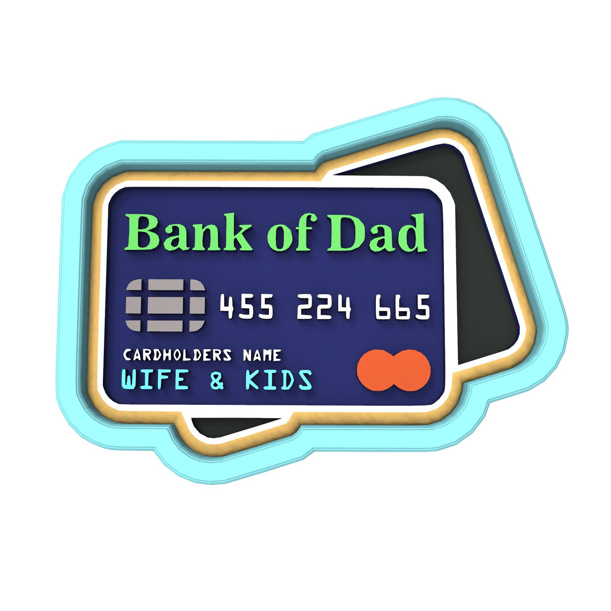 Bank of Dad Cookie Cutter | Stamp | Stencil #1 Cookie Cutter Lady 